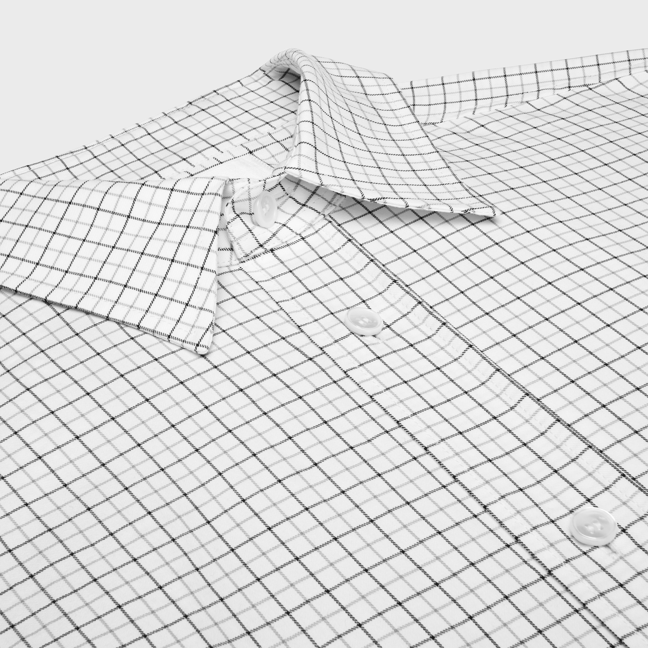 relaxed shirt IN CHECKED COTTON TWILL - 3