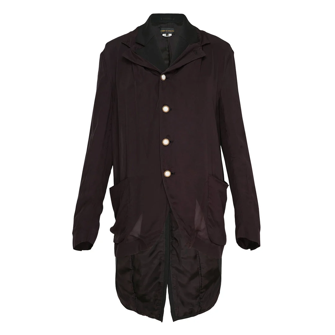 Tailored Longline Pointed Hem Jacket - 1