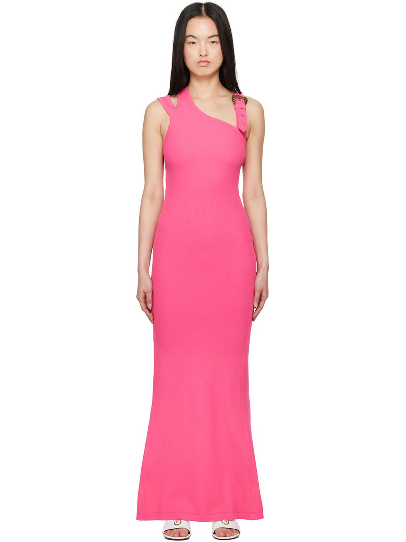 Pink Baroque Buckle Maxi Dress 1