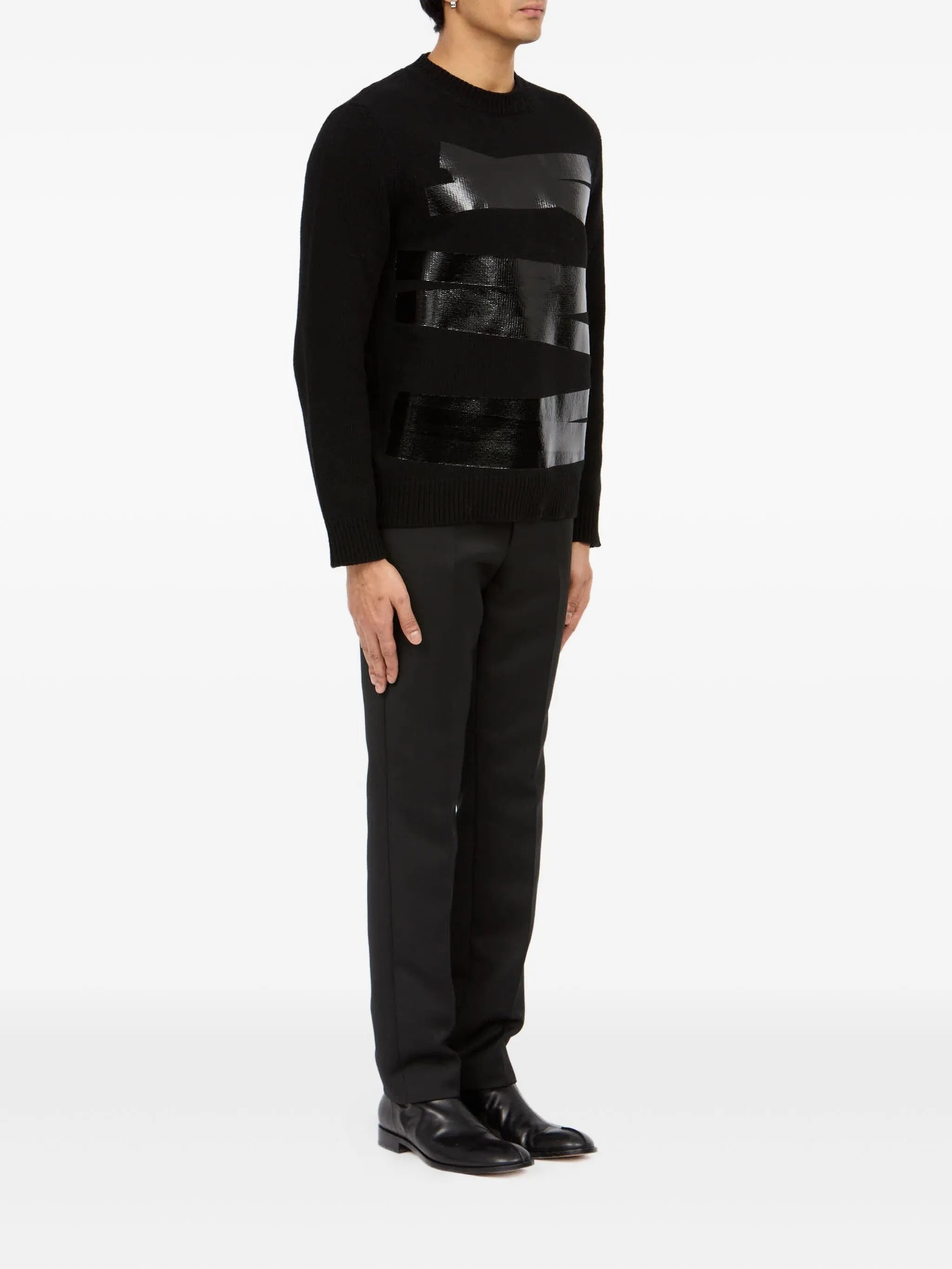 Mm6 Maison Margiela Metallic Stripe Knitted Sweater - 2
