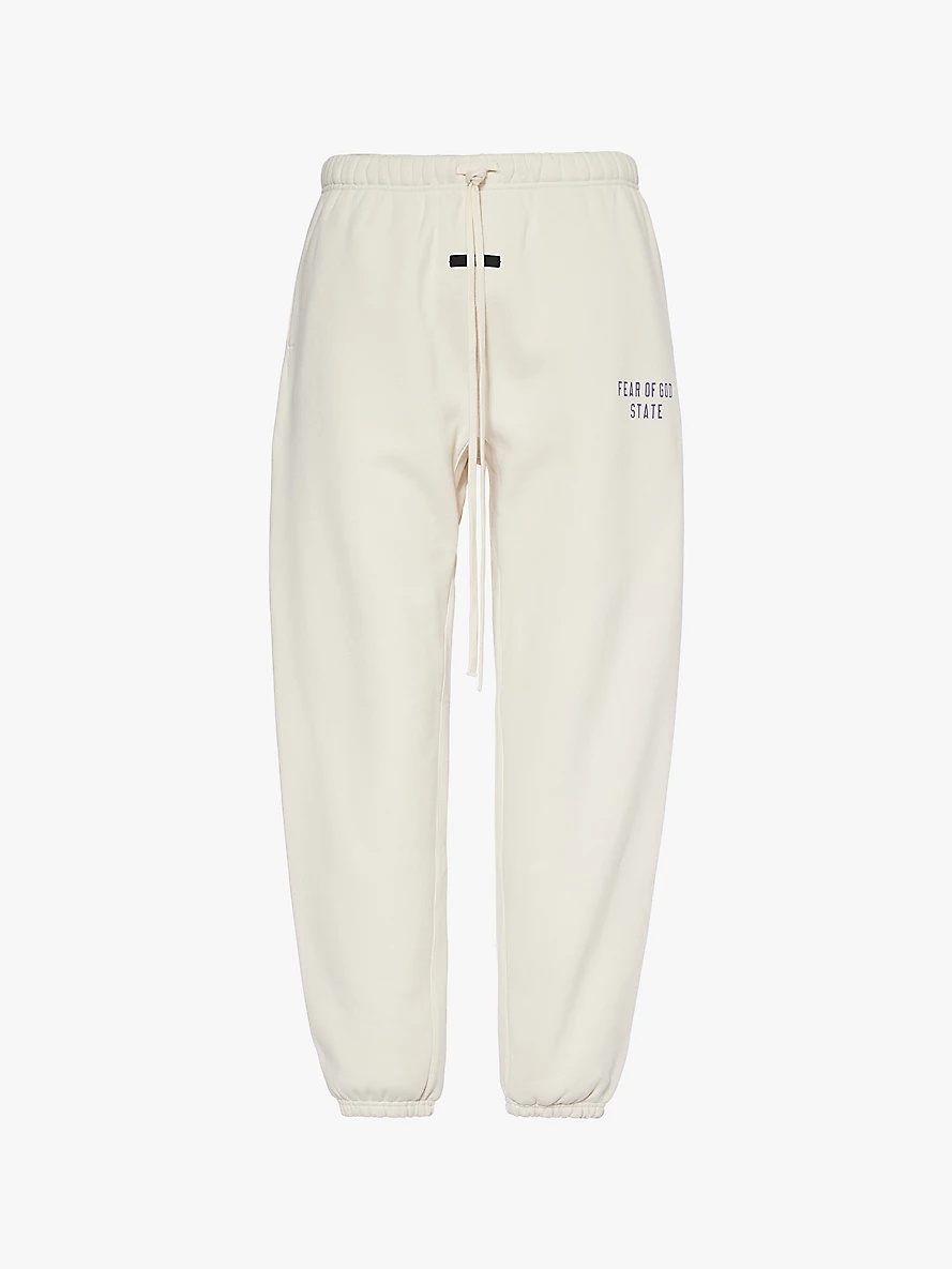 Relaxed-fit brand-patch cotton-blend jersey jogging bottoms - 1