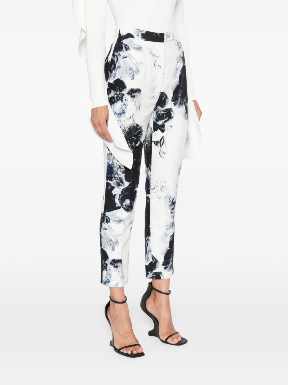 high-waisted cigarette trousers - 3