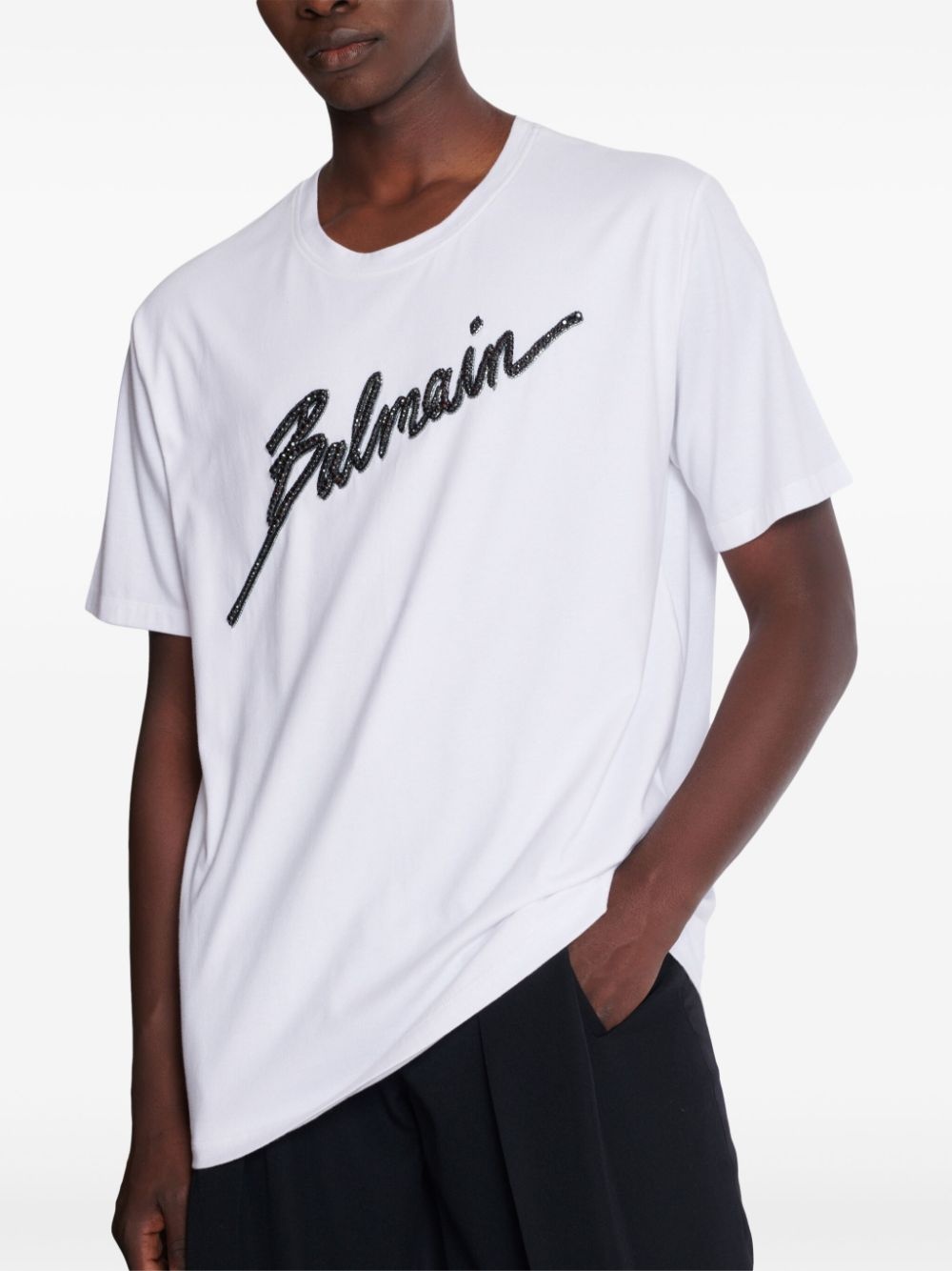 logo-embroidered T-shirt - 6