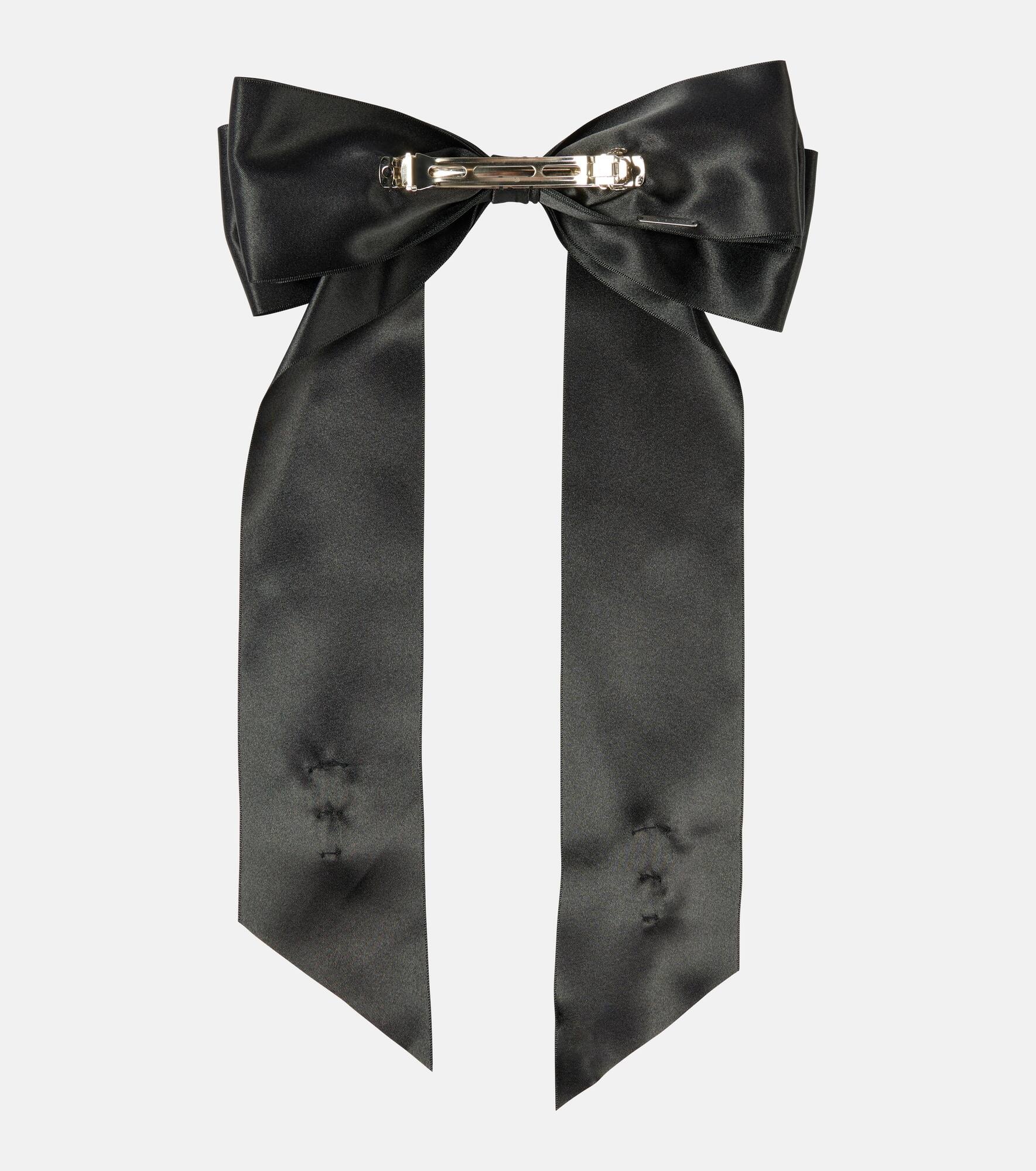 Embellished bow-detail satin barrette - 4