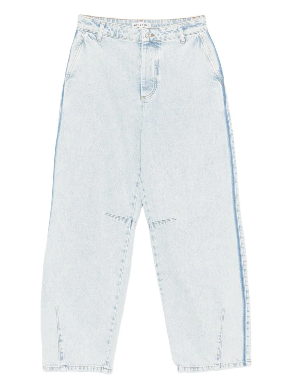 buttoned wide-leg jeans - 1