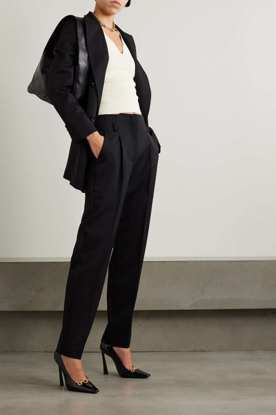 Max Mara Celtico wool and mohair-blend twill tapered pants outlook