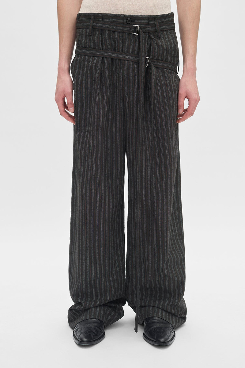Woubrecht High Comfort Double Belted Trousers 1
