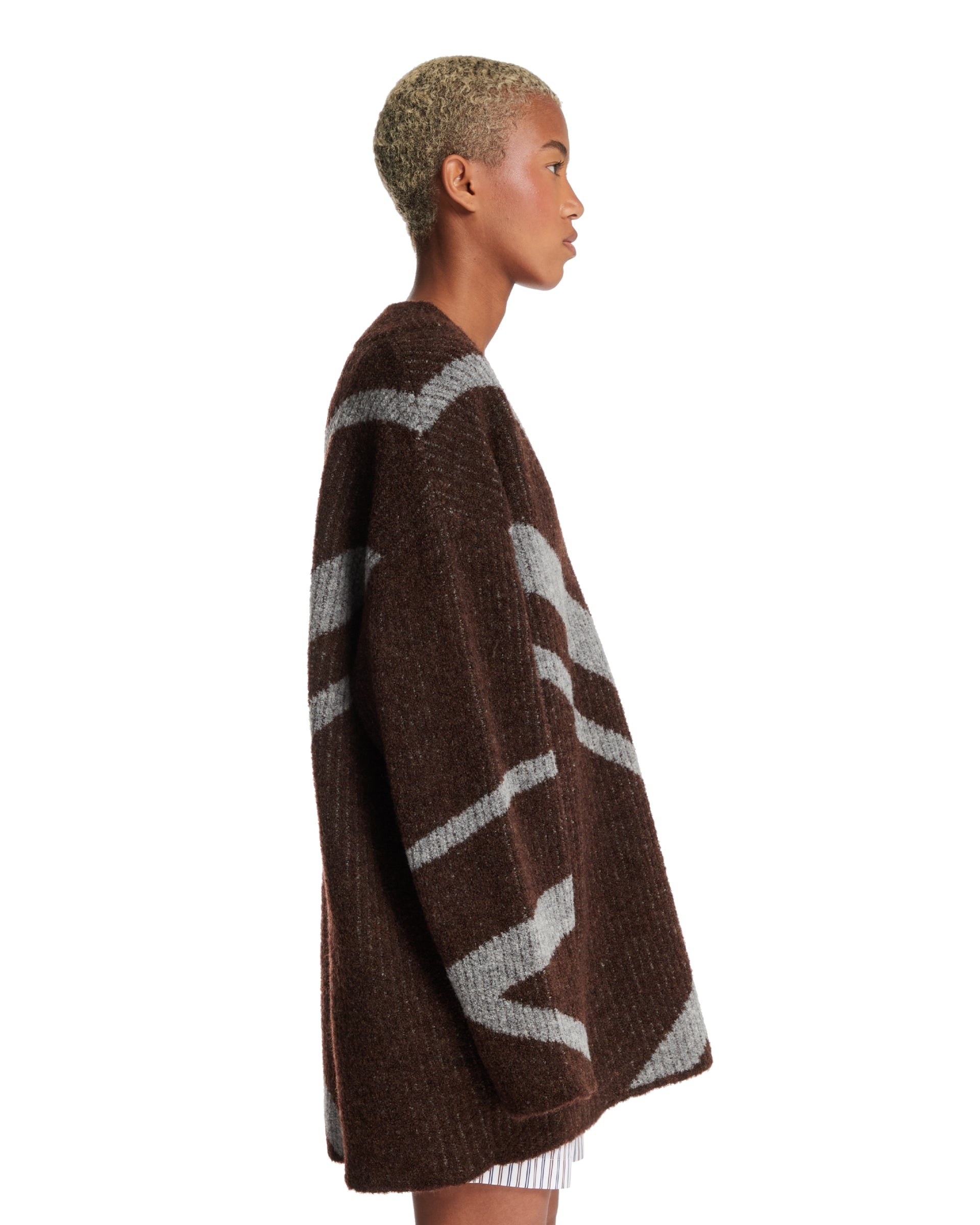 Brown Wool Oversized Sweater - 5