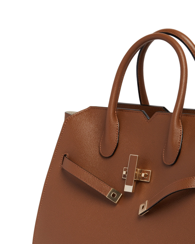 Brown Large Milan Leather Bag 5