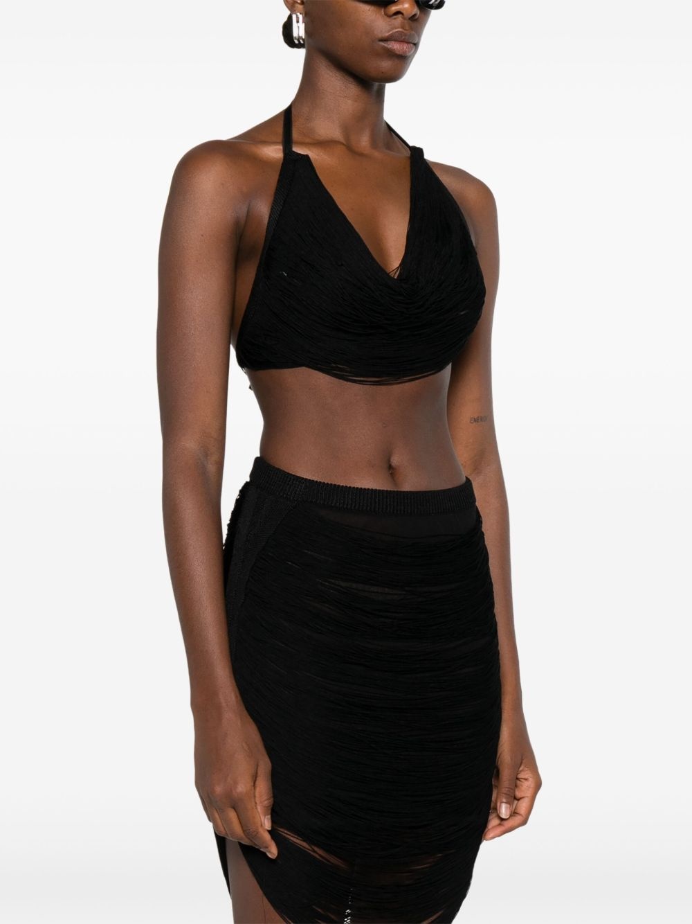 multi-strings crop top - 3