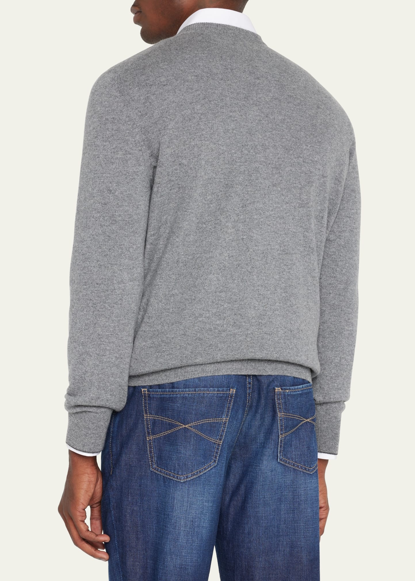 Men's Cashmere V-Neck Sweater - 3