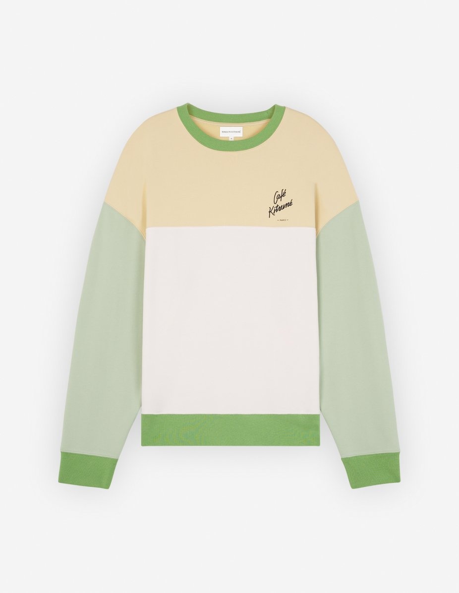Maison Kitsuné CAFE KITSUNE COLORBLOCK RELAX SWEATSHIRT