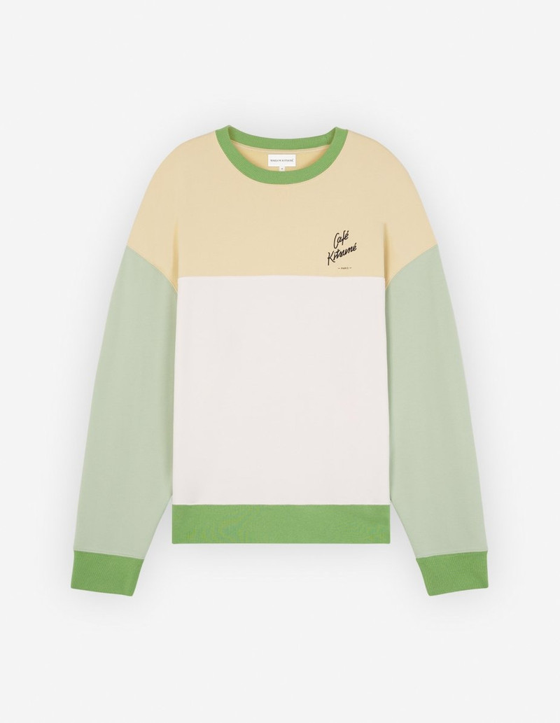 CAFE KITSUNE COLORBLOCK RELAX SWEATSHIRT 1