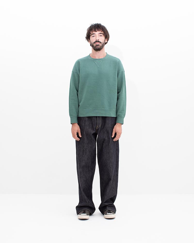 visvim JUMBO SB SWEAT L/S DMGD GREEN outlook