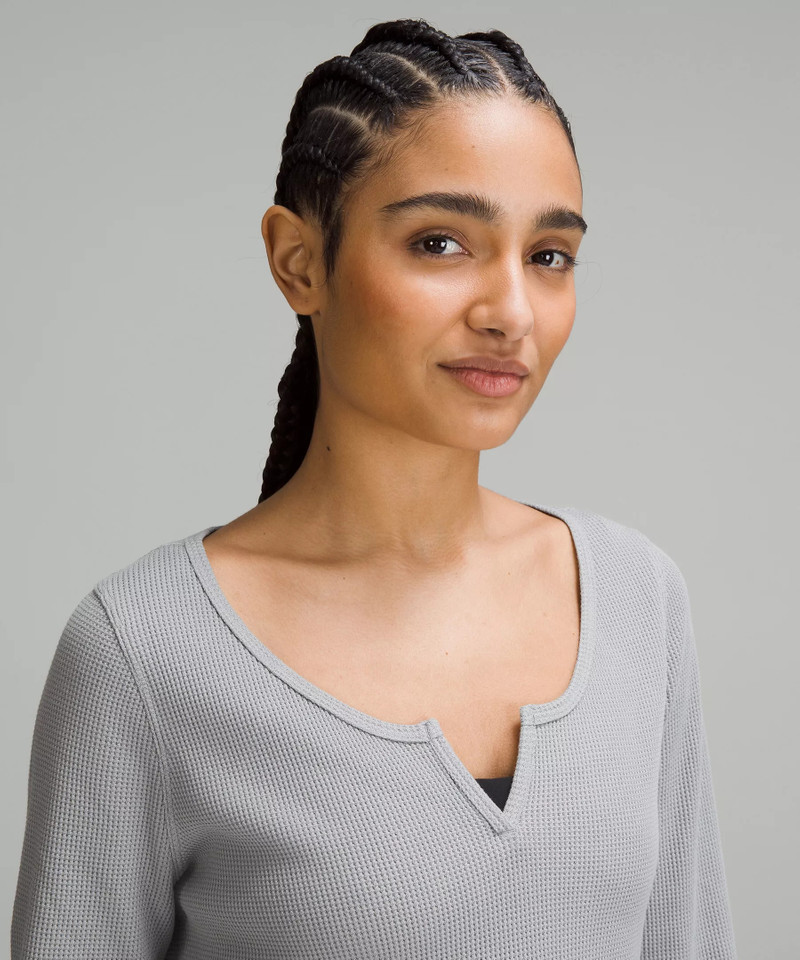 Cotton-Blend Henley Long-Sleeve Shirt 4