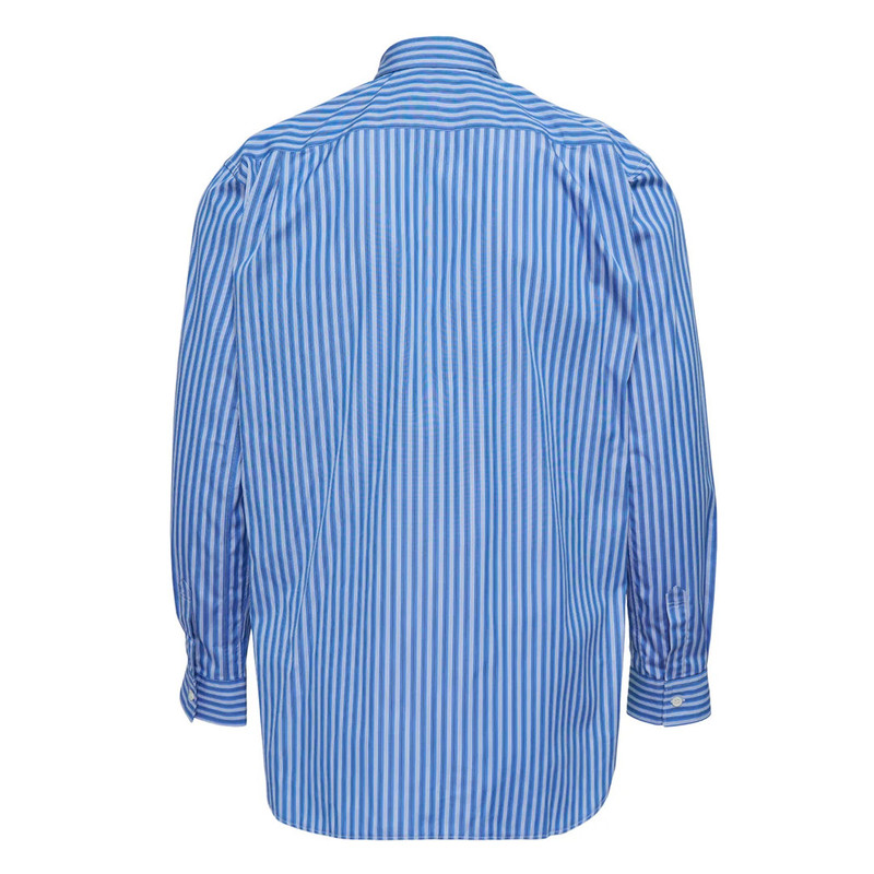Comme des Garçons SHIRT Yarn Dyed Cotton Stripe Slogan Shirt outlook