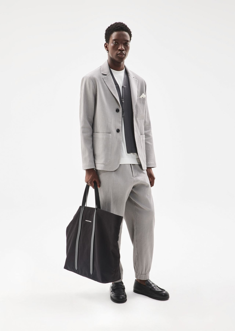 Zip-up gilet in a patterned-knit virgin-wool blend 6