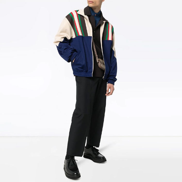 Gucci Multicolor Polyester Sweatshirt 'Navy Beige' 615164-XJCFQ-4115 - 2