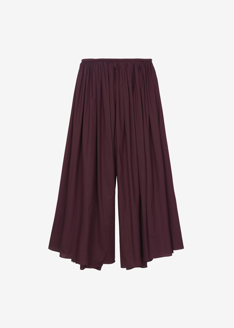 Gaeta Wide Corded Waistband Culottes - Burgundy 1