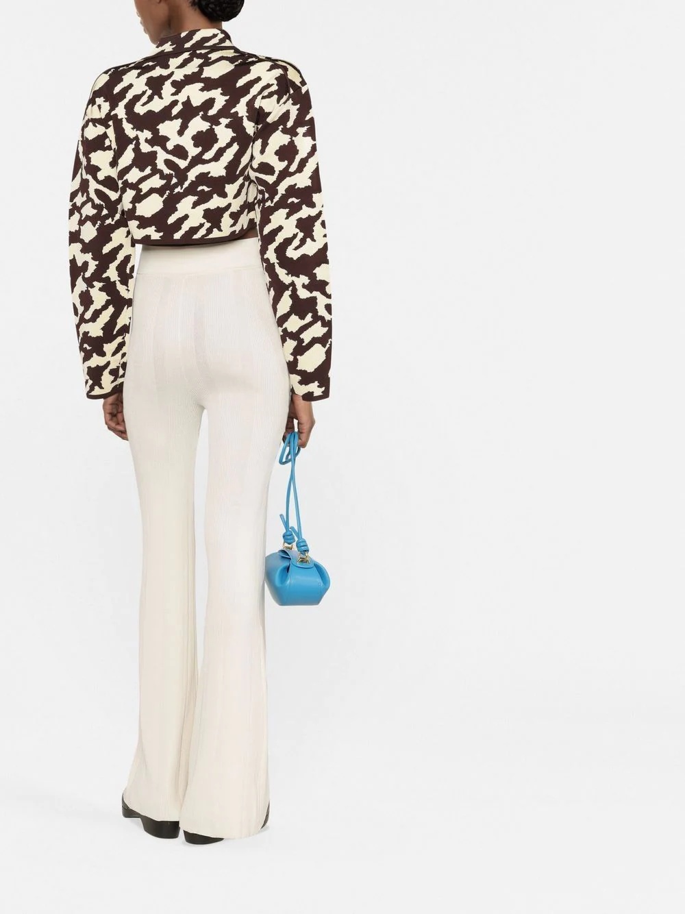 animal-print cropped jacket - 4