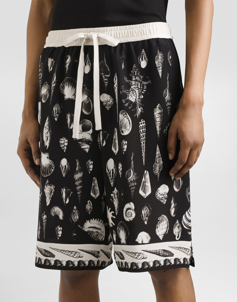 Dolce & Gabbana shell-print marocaine crêpe trousers outlook