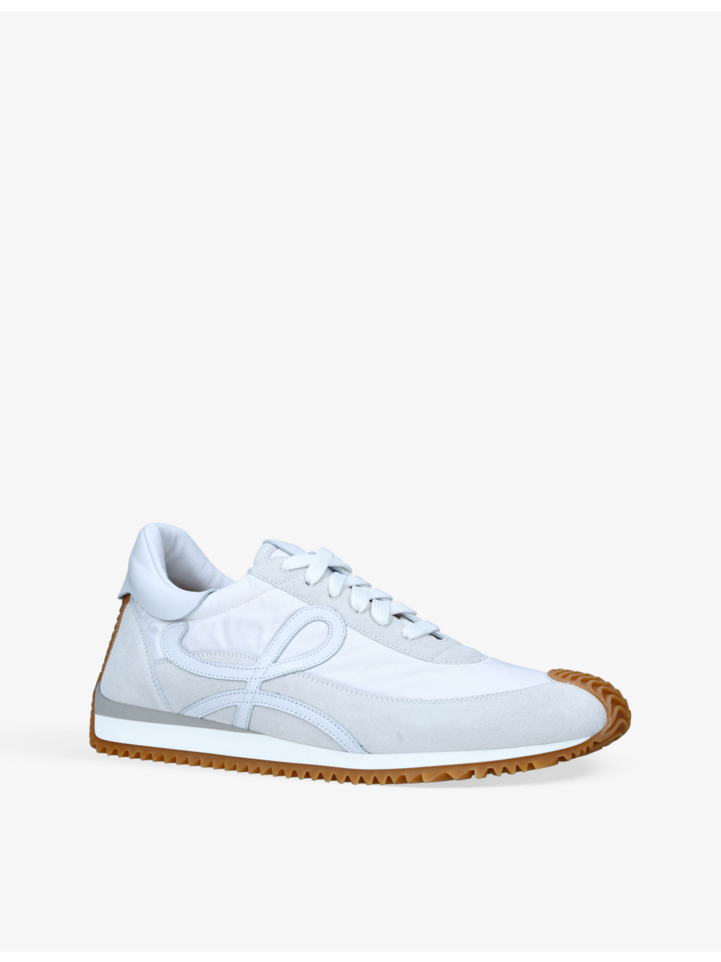 Flow Runner Anagram-motif suede and nylon low-top trainers - 3