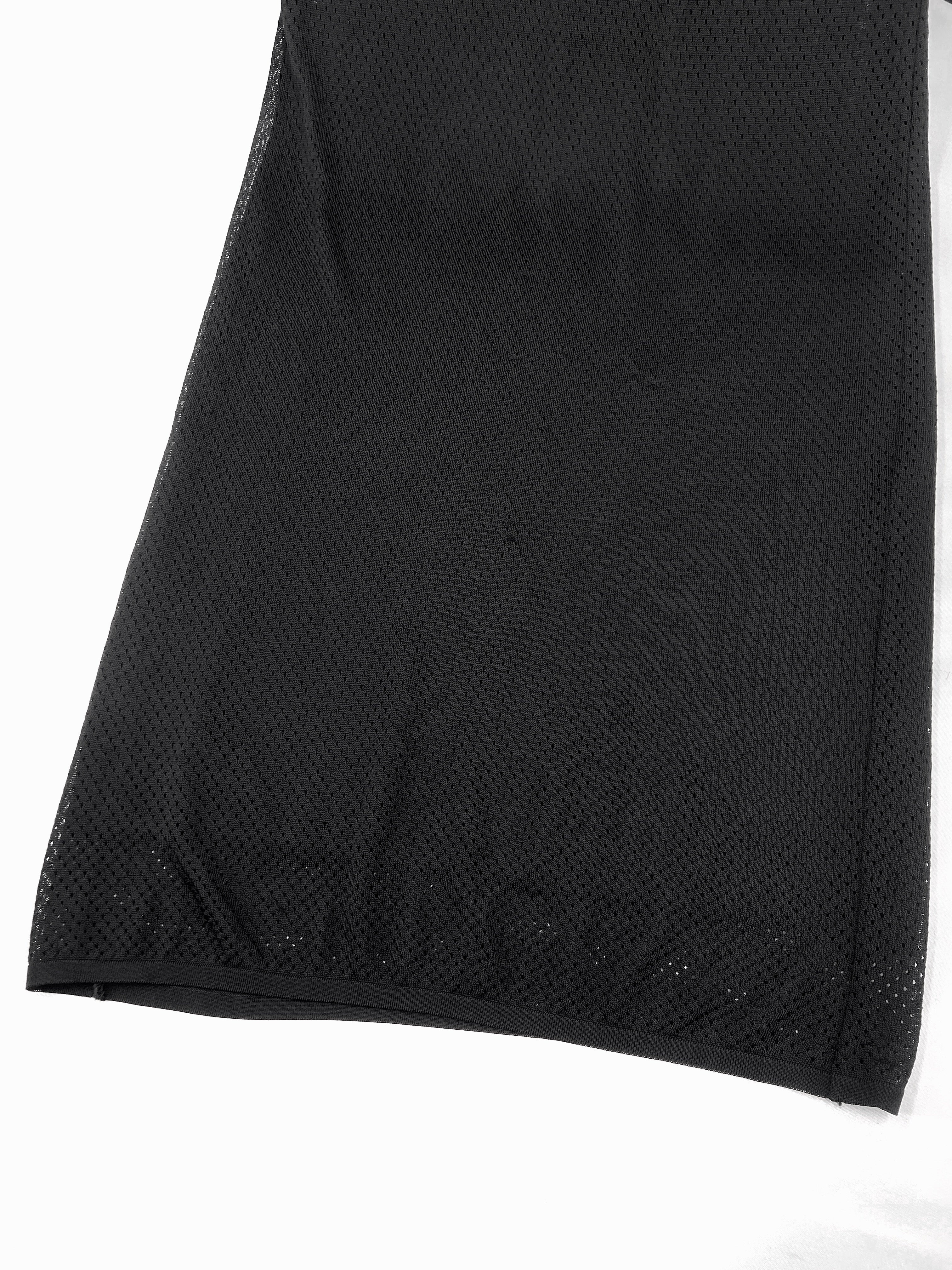 Gucci Spring 2000 Tom Ford Black Cut-Out Jersey Mesh Dress L - 9