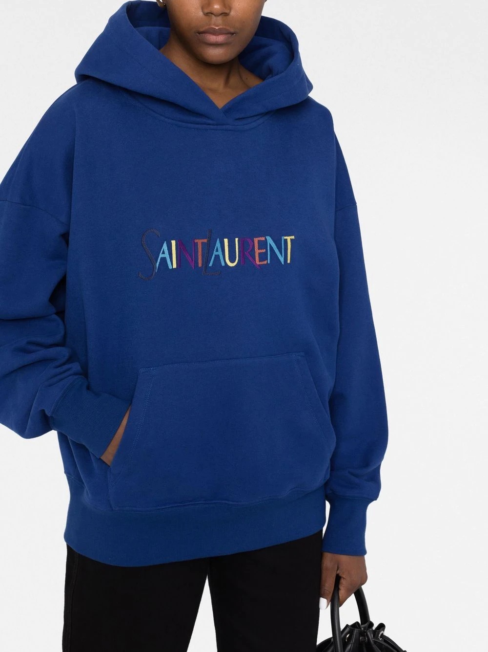 embroidered-logo long-sleeve hoodie - 5