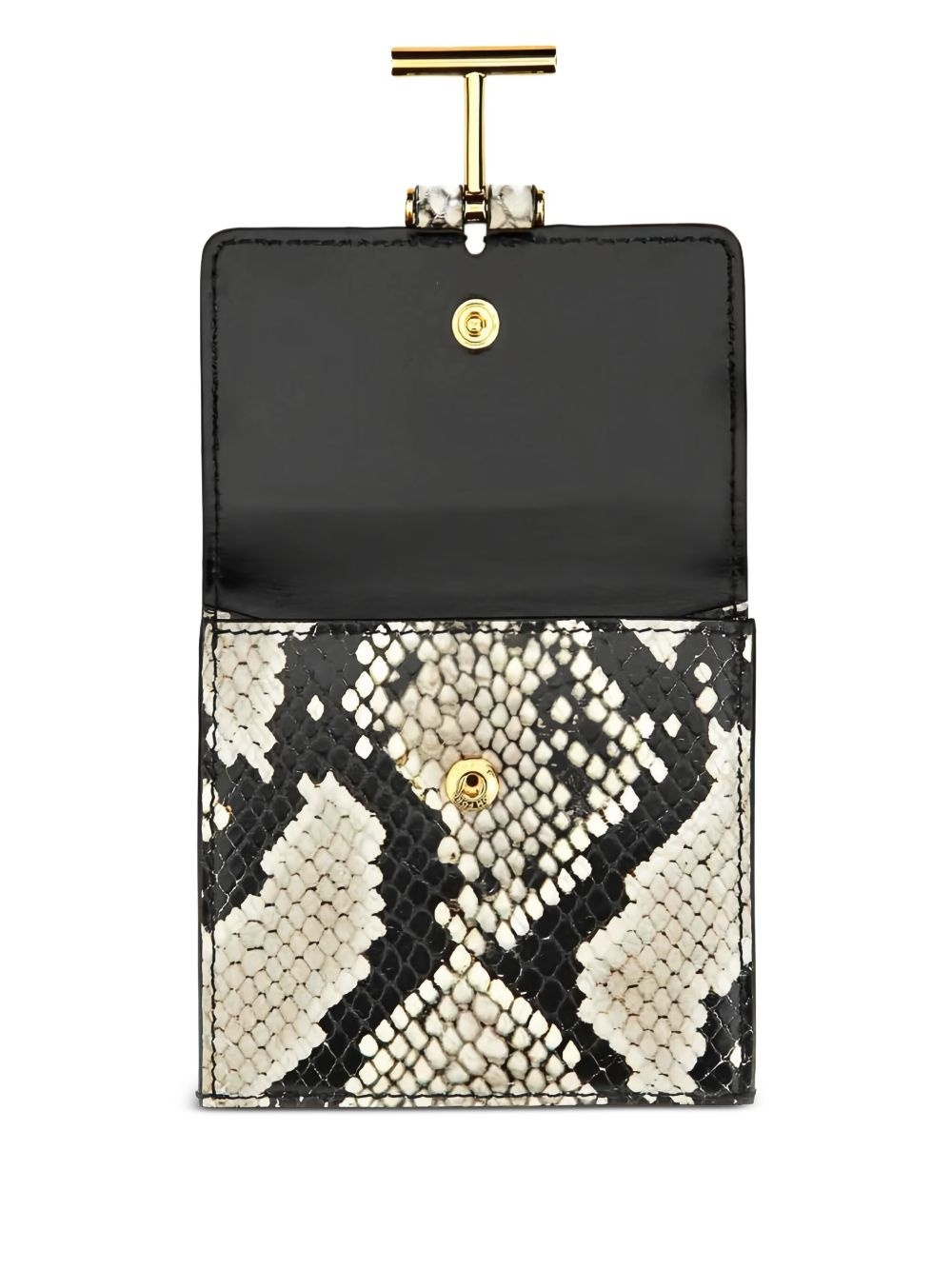 snakeskin-effect leather wallet - 3