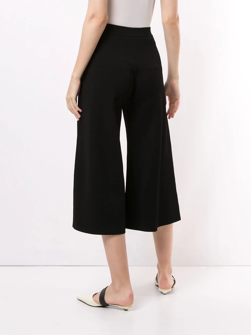 wide-leg cropped trousers - 4