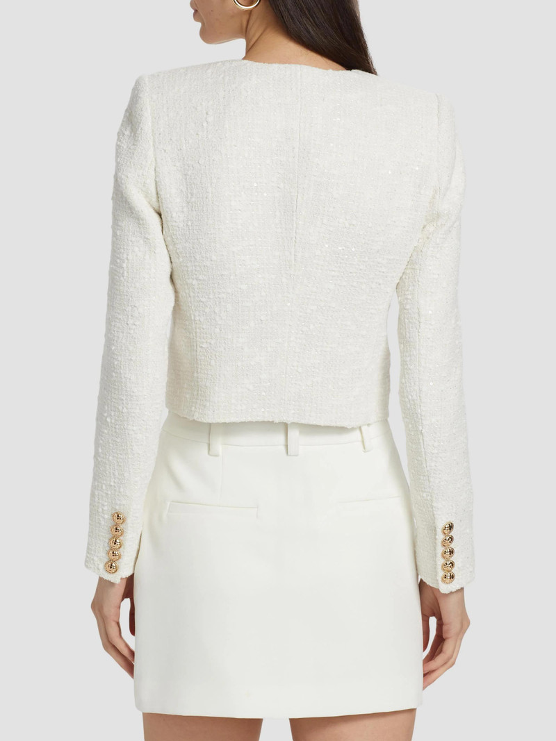 Women's Yoonie Sequin Tweed Jacket - White 5