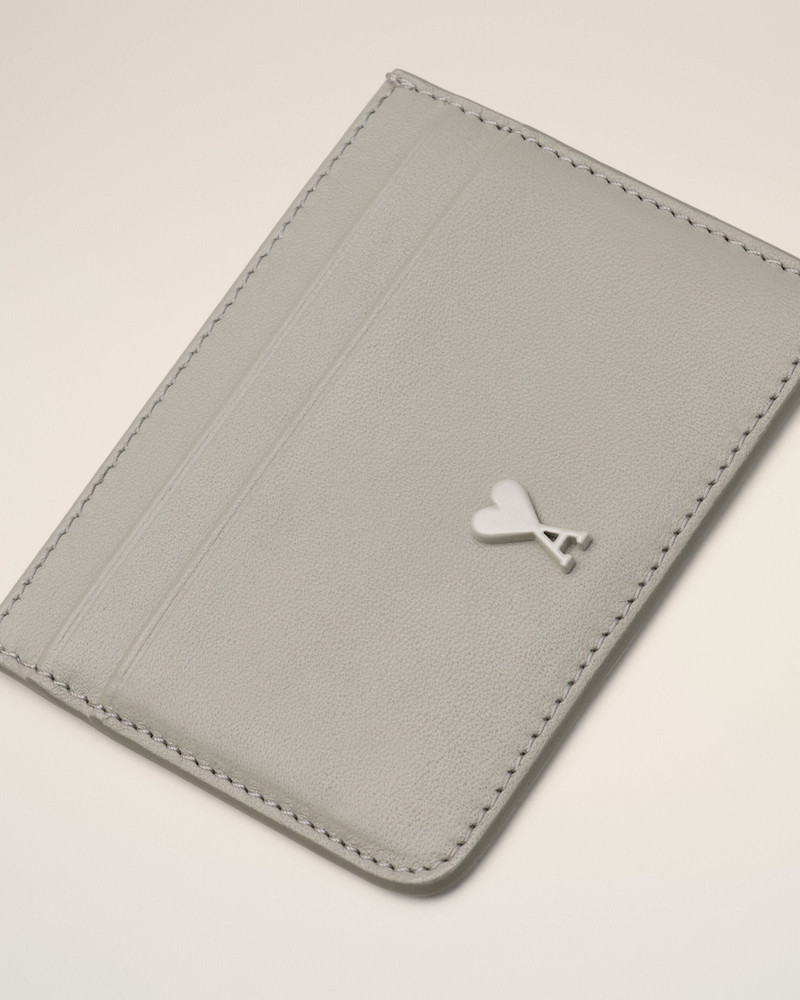 GREY COWHIDE LEATHER AMI DE COEUR CARD HOLDER 3