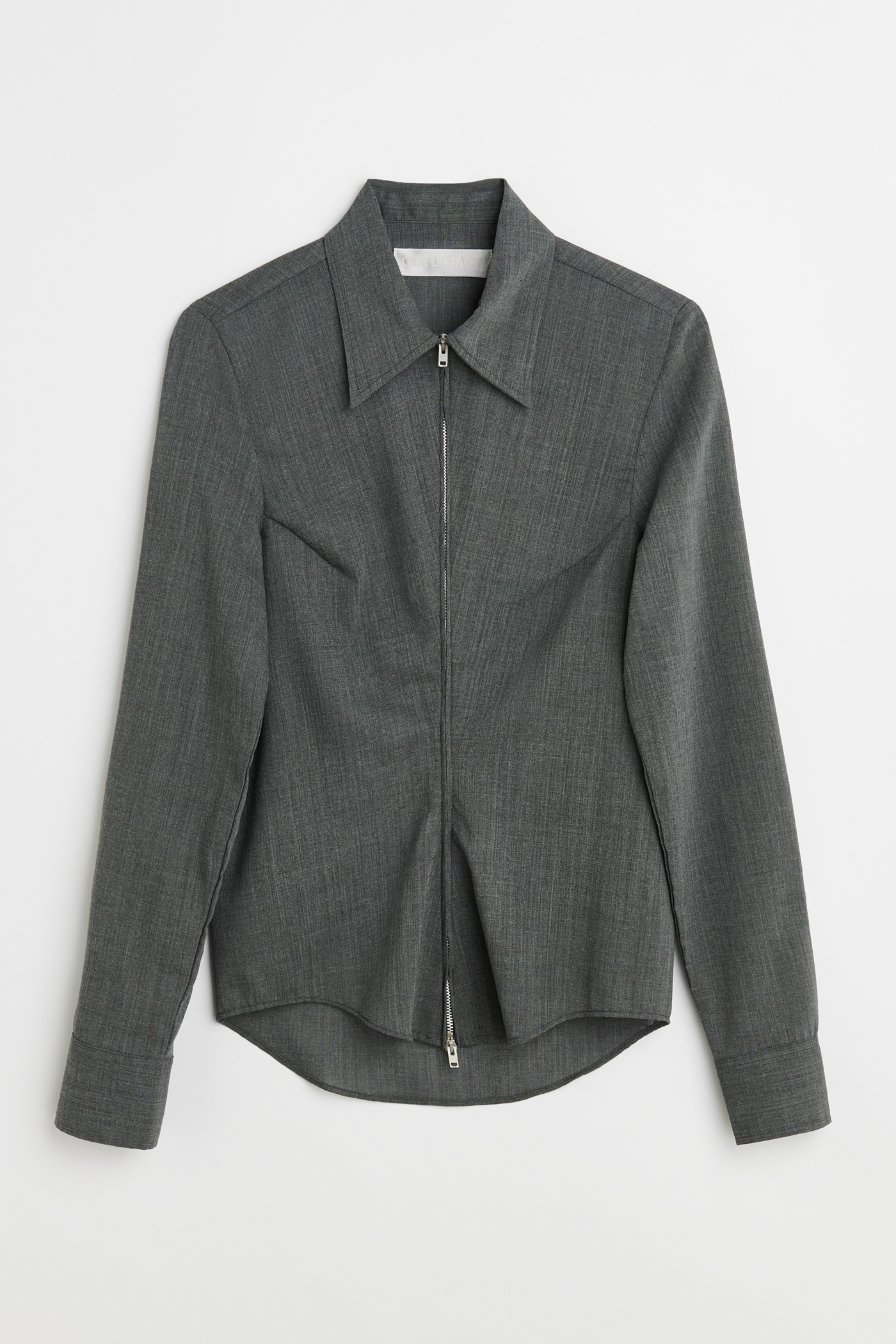 Slim Zip Shirt Ripe Antracite Grainy Wool - 6