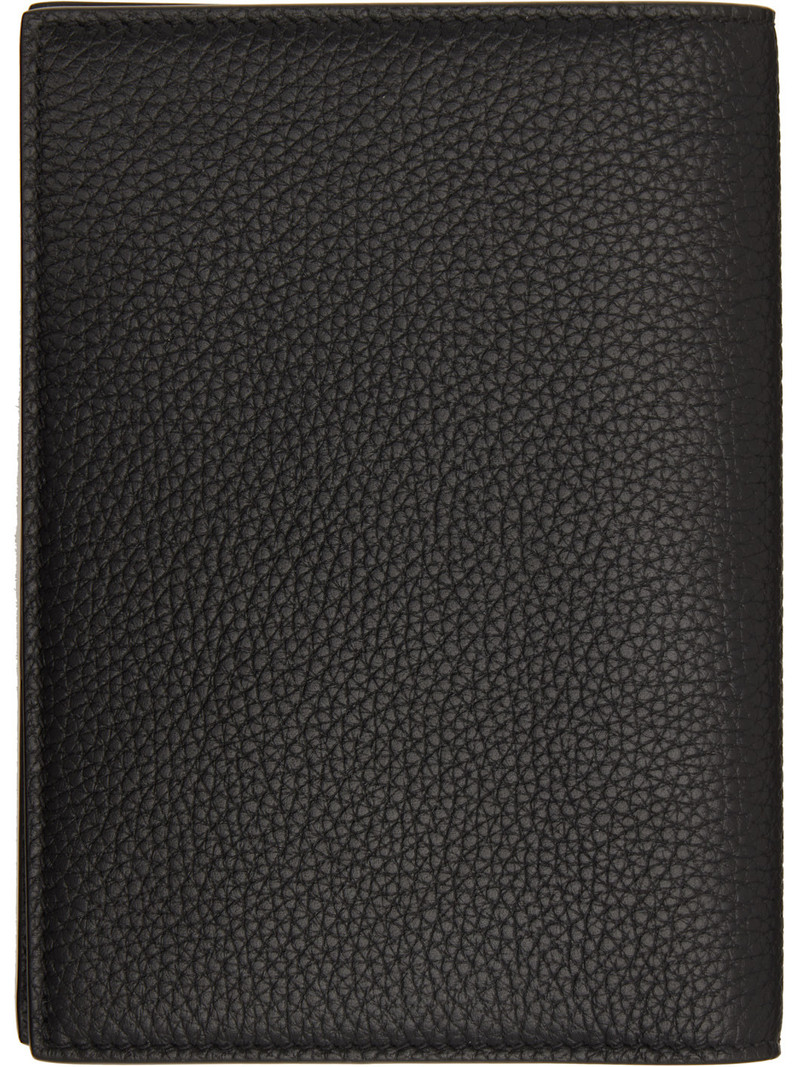 TOM FORD Black Soft Grain Leather T Line Passport Holder outlook