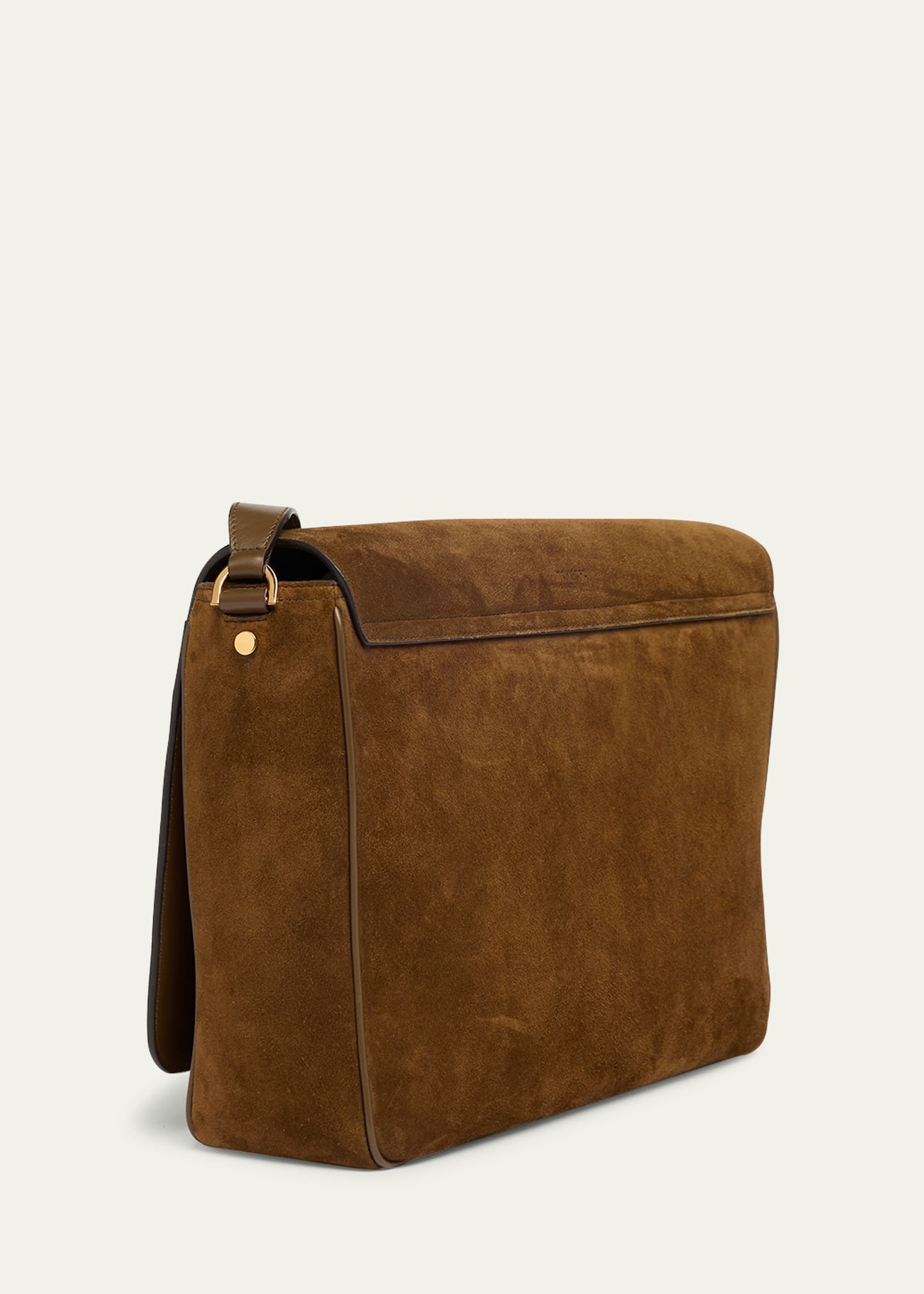 Men's Buckley Suede Large Flap Messenger Bag - 3