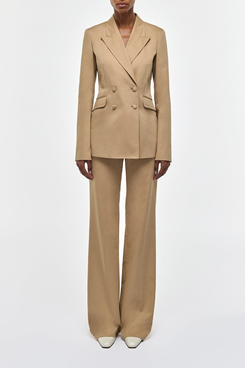 GABRIELA HEARST Angela Blazer in Camel Light Sea Island Cotton Twill outlook