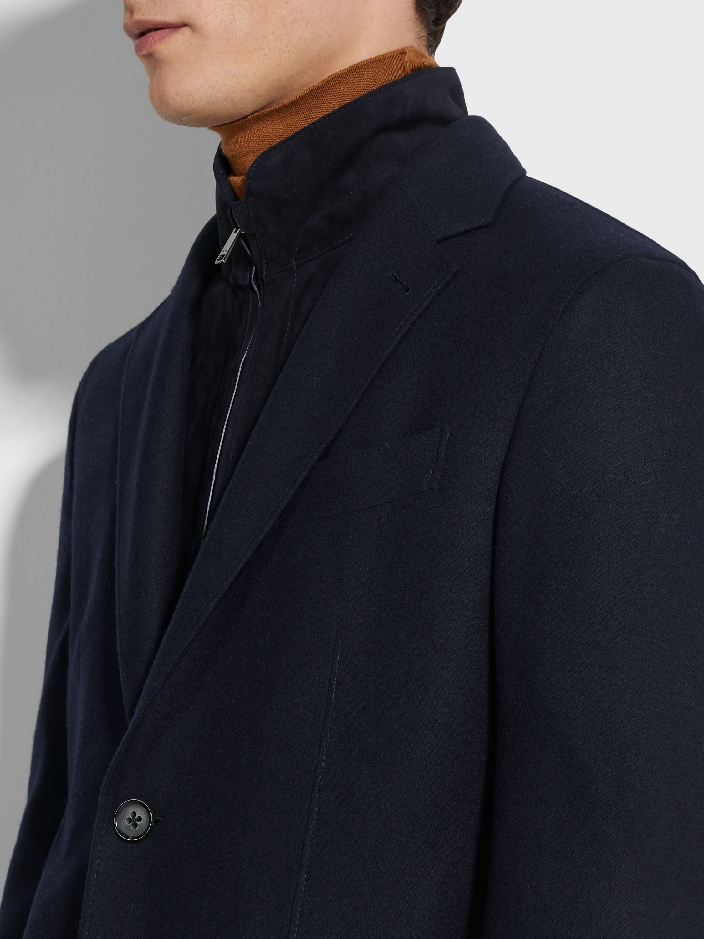 NAVY BLUE TROFEO™ CASHMERE JACKET - 3