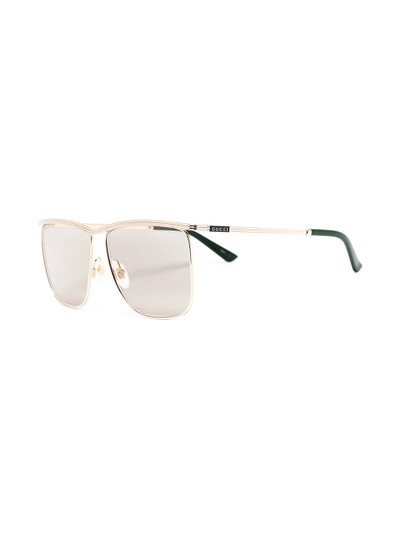 GUCCI lightly tinted oversized sunglasses outlook