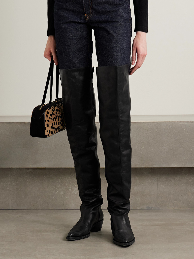 KHAITE Clive Leather Over-the-knee Boots outlook