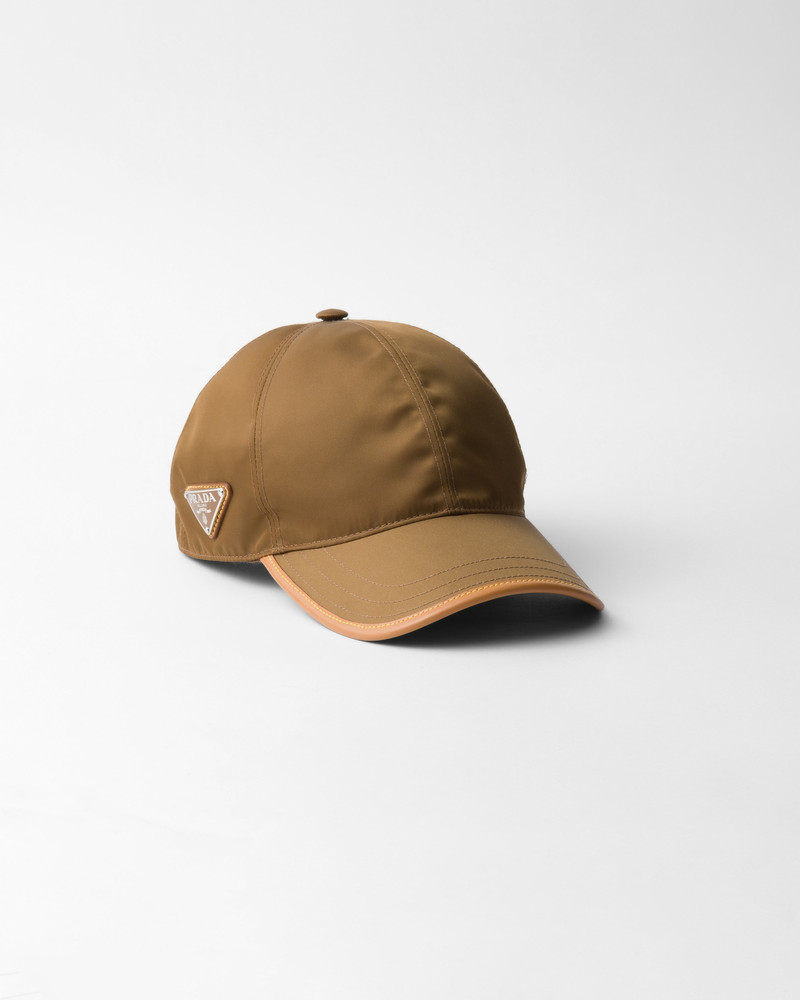 Re-Nylon and leather baseball cap 1