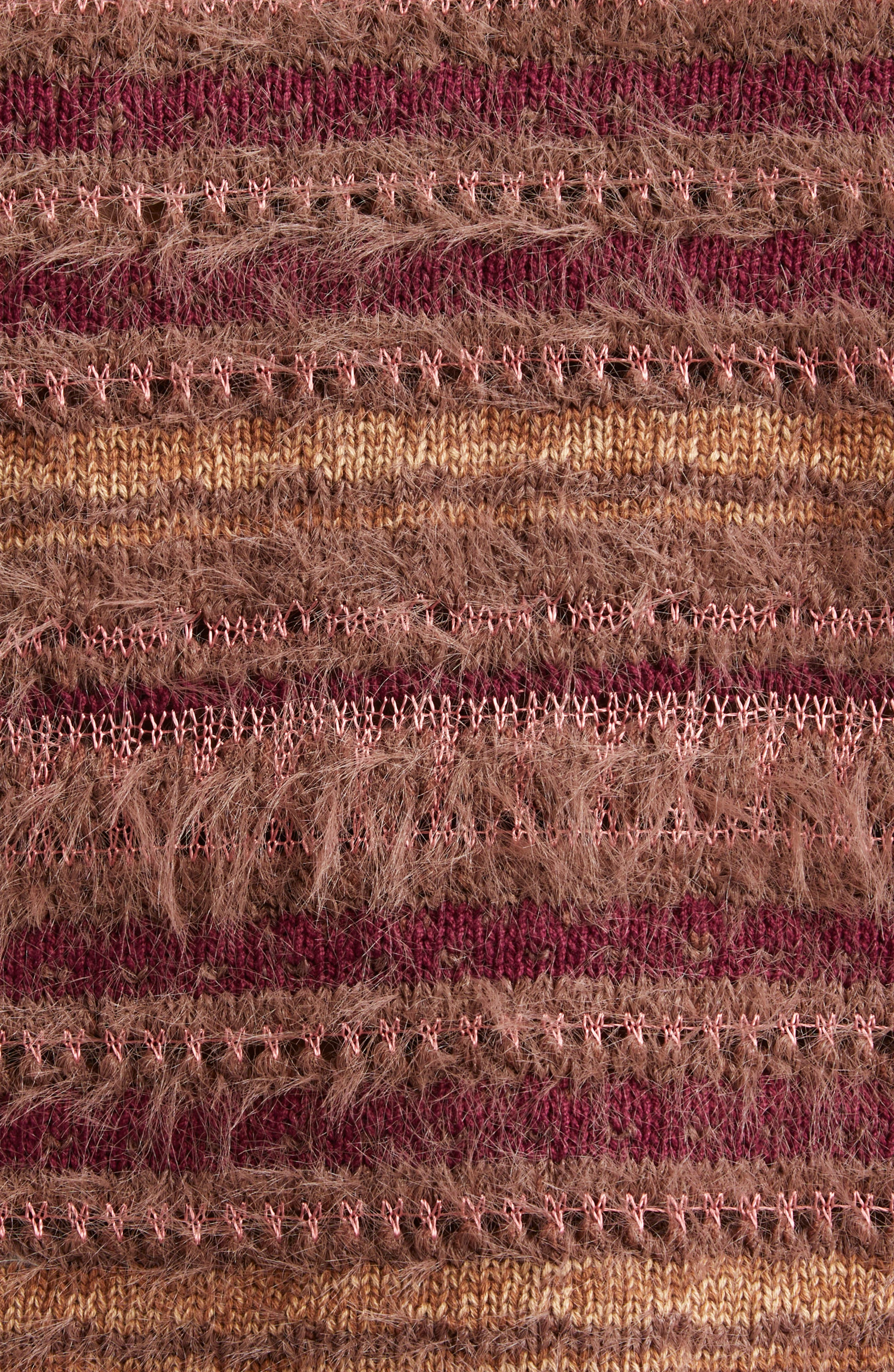 L'AGENCE Ariadne Mix Stitch Cardigan in Natural/Mauve Multi at Nordstrom - 7