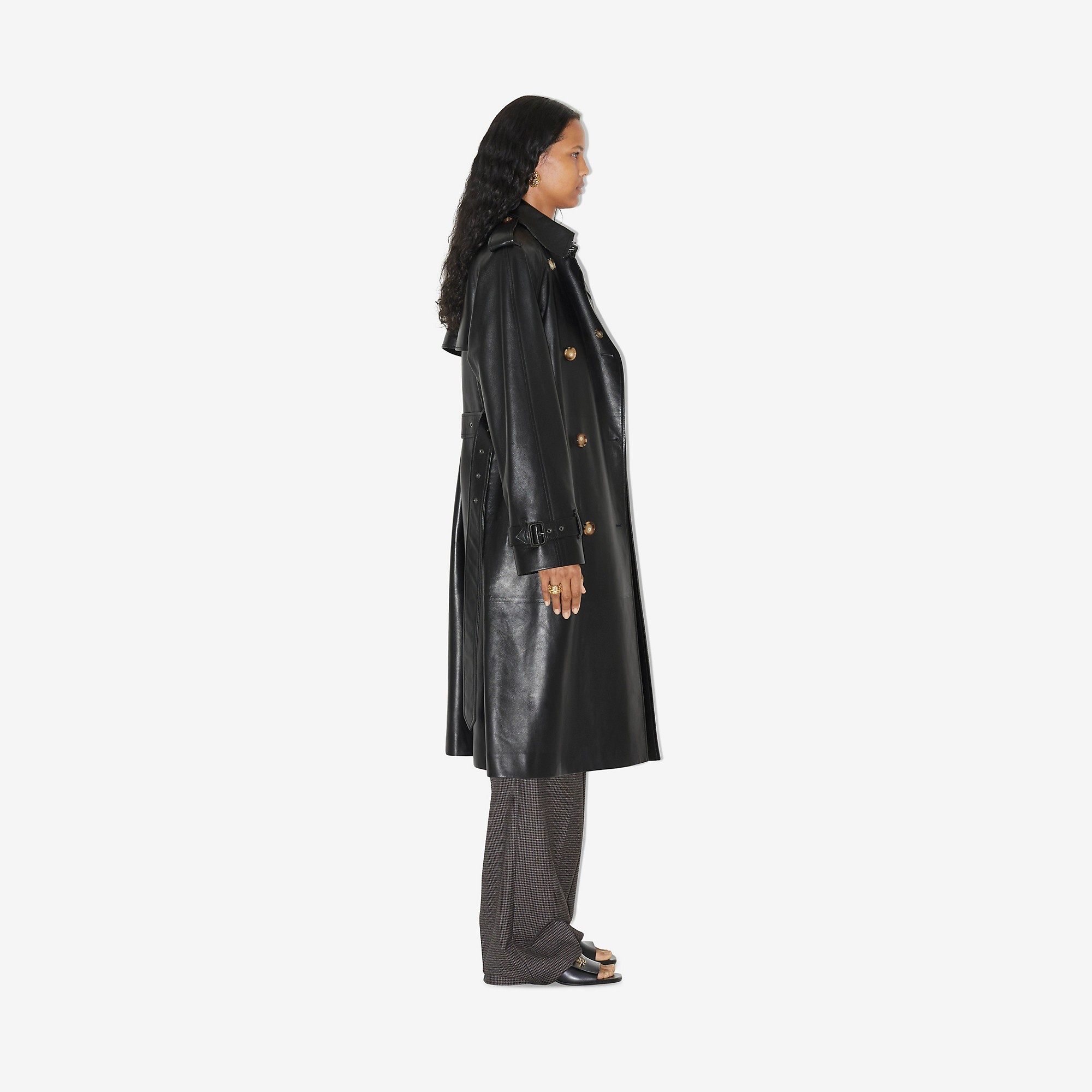 Leather Trench Coat - 3