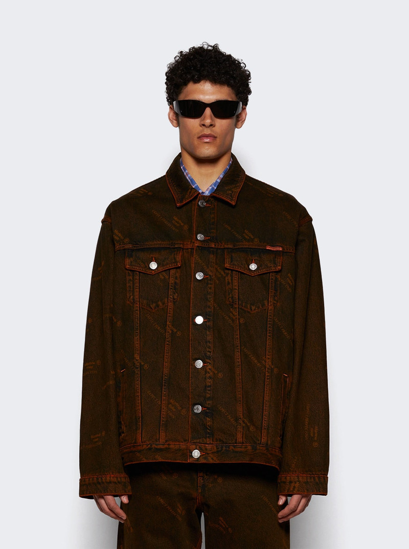 Martine Rose Oversized Denim Jacket Orange Laser outlook