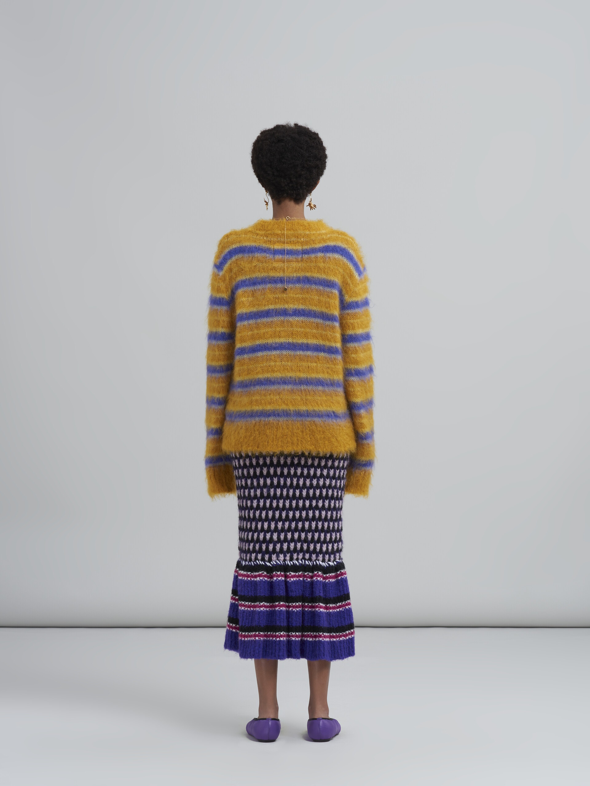 3D-STITCH SKIRT IN BLENDED YARNS - 3