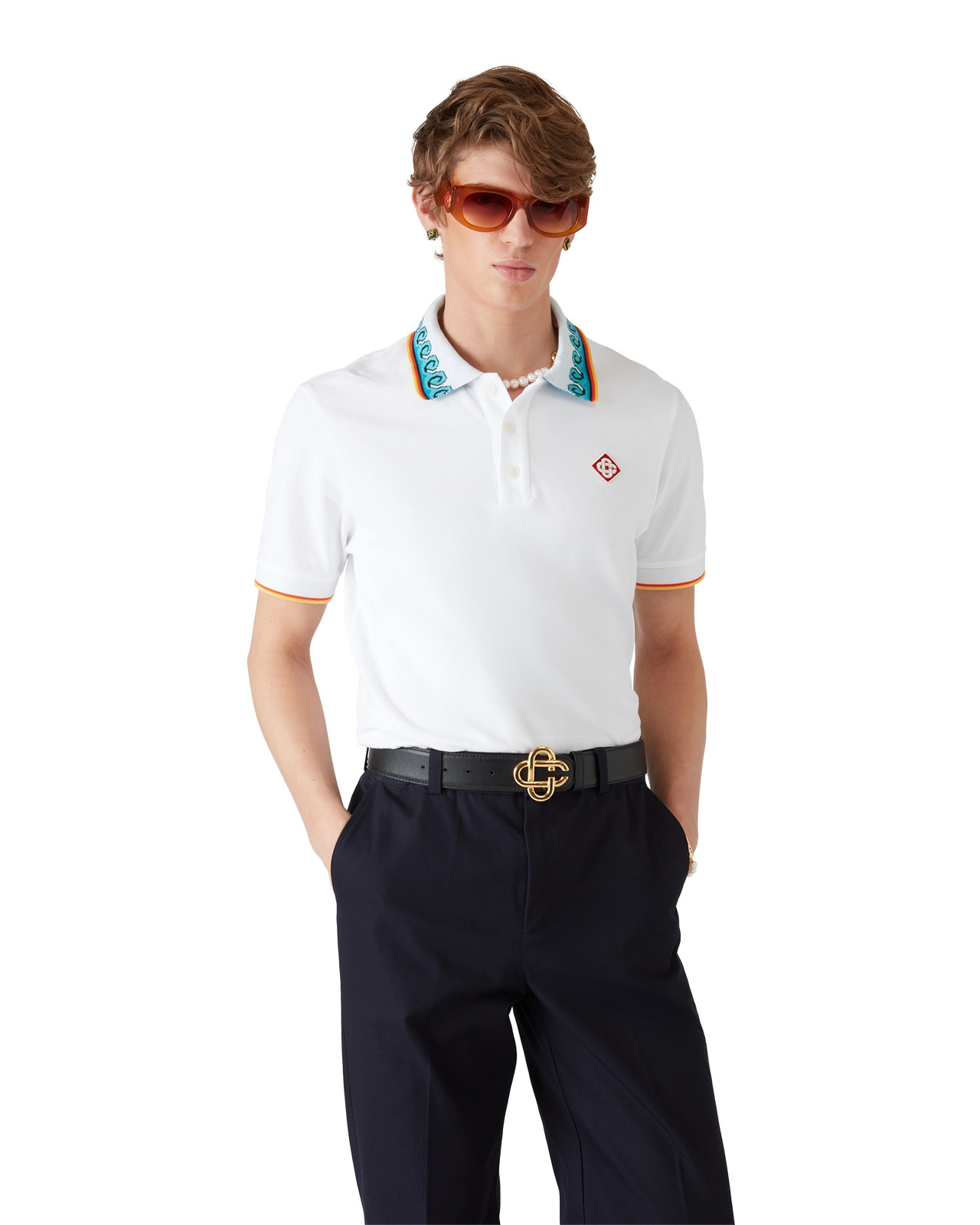 Greco Wave Polo Shirt | Casablanca Paris - 3