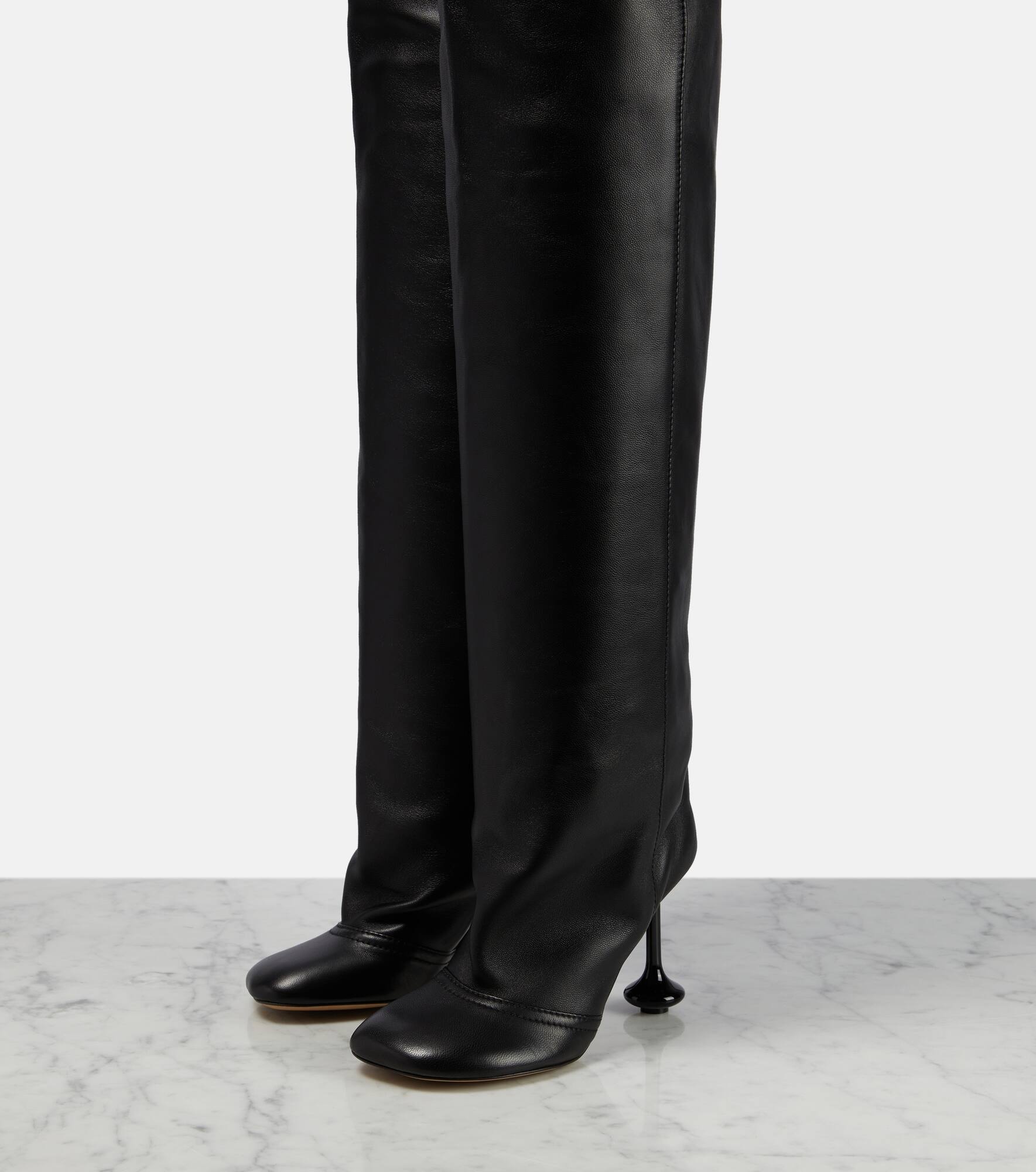 Toy leather over-the-knee boots - 5