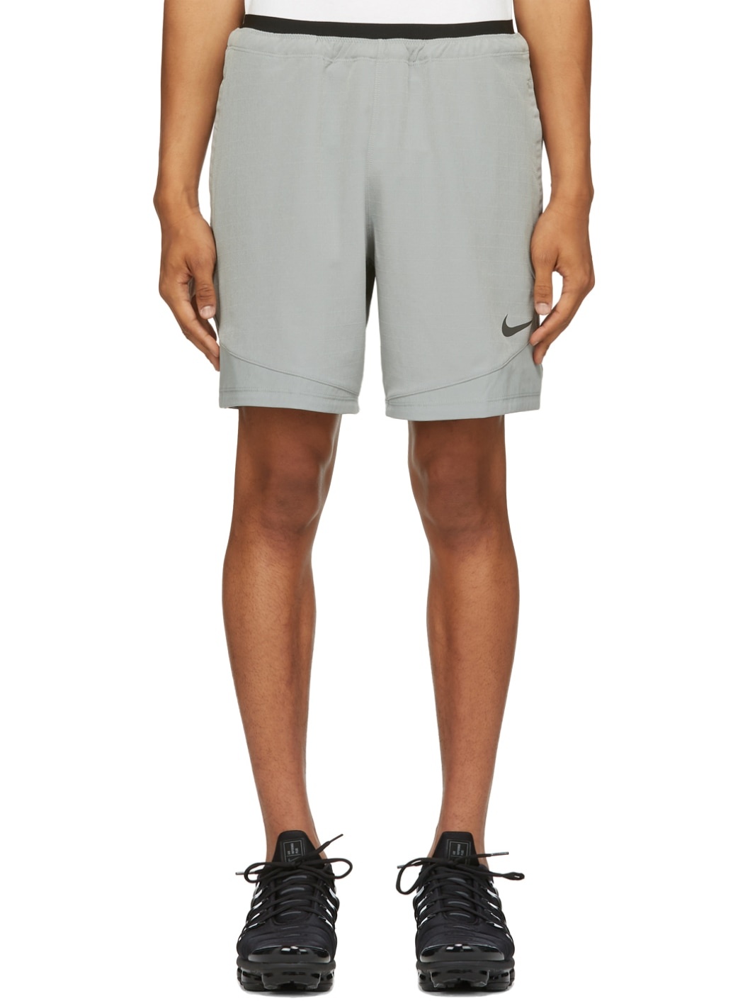 Grey & Black Dri-FIT Pro Rep Shorts - 1