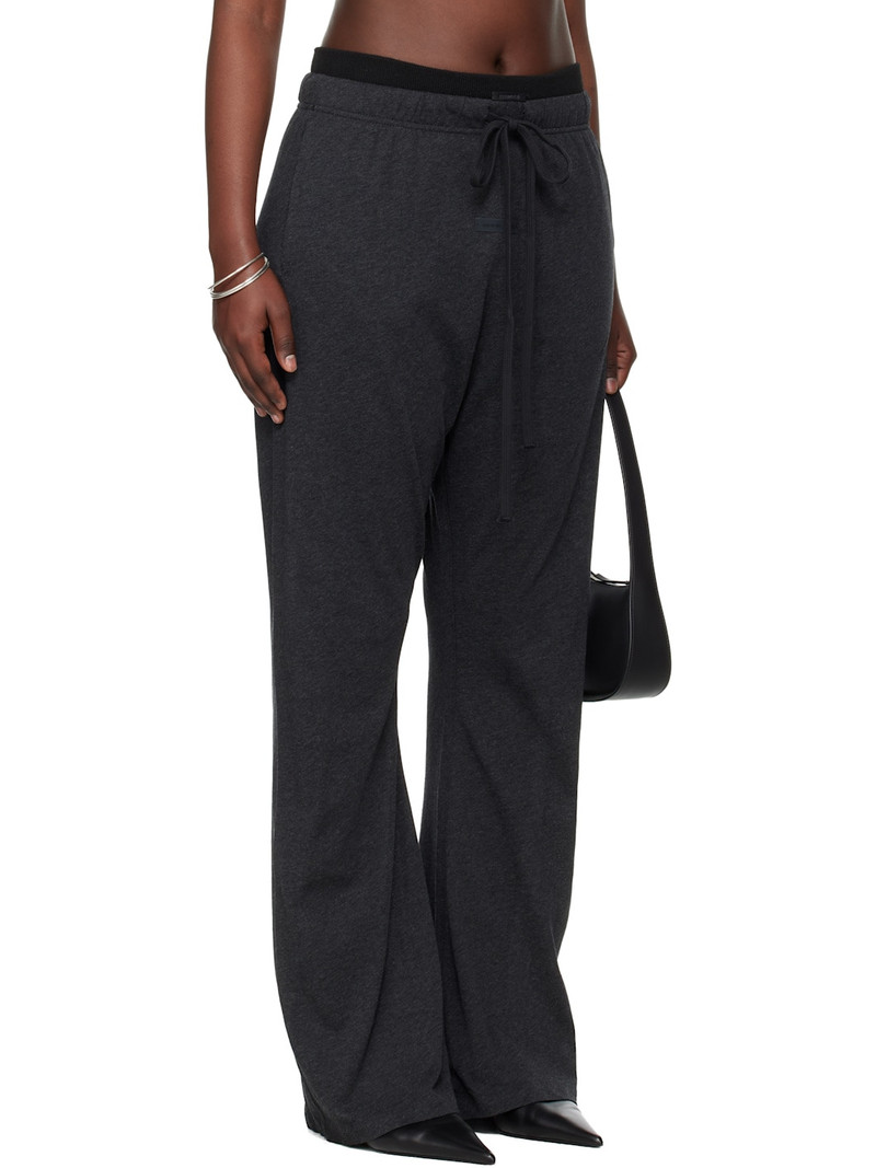 Gray Holiday Jersey Flare Lounge Pants 2