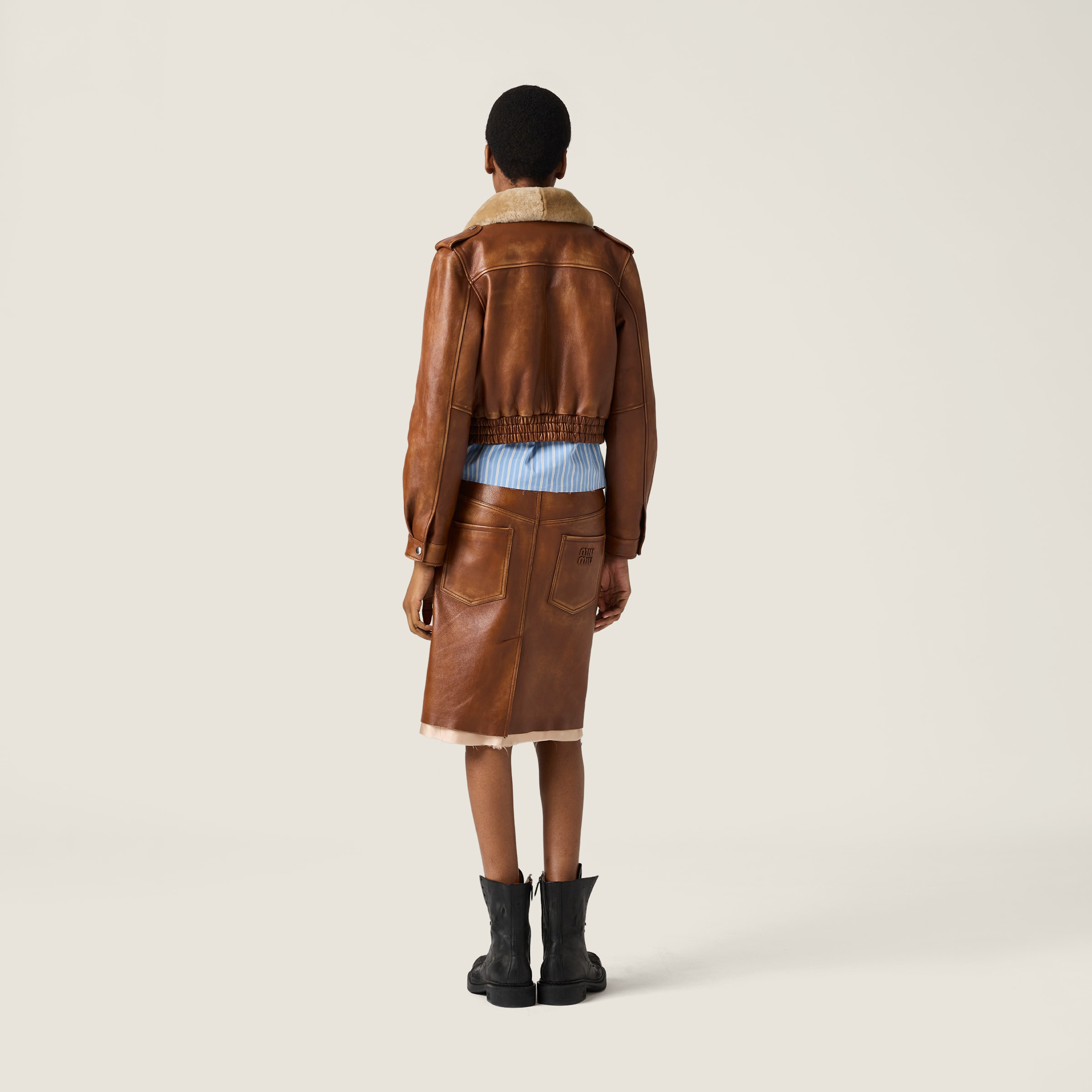Nappa leather skirt - 3