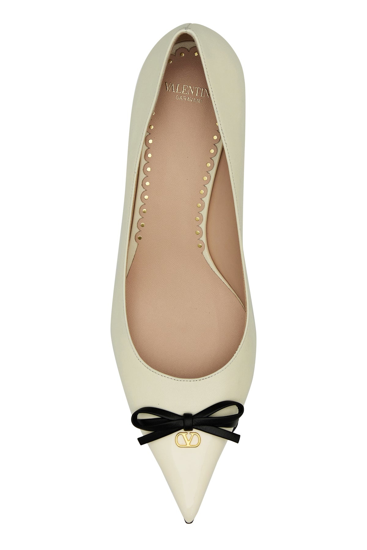 White leather VLogo pumps - 4
